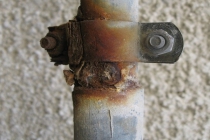 A corroded pipe